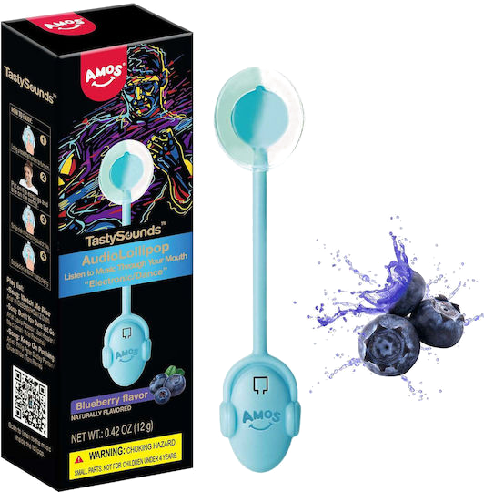 Amos TastySounds Music Lollipop Blueberry